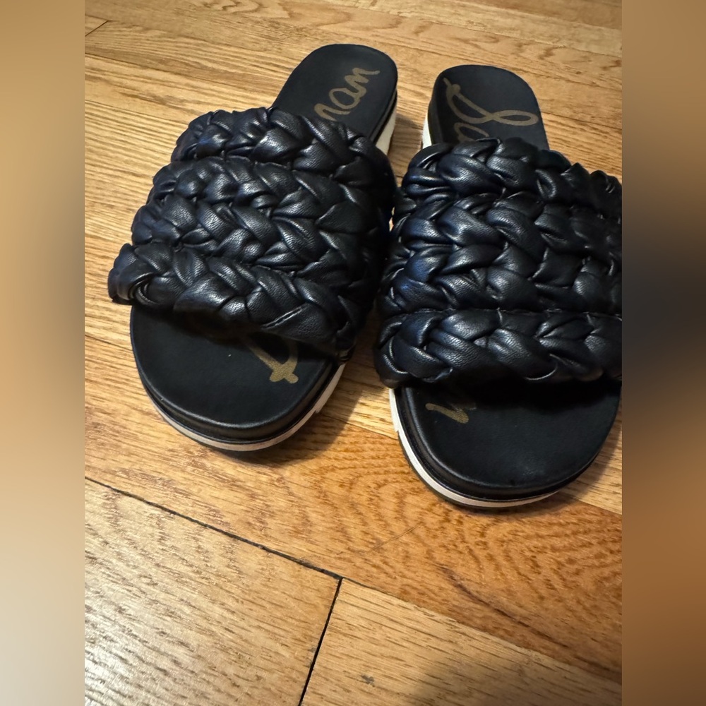 Sam Edelman Ainslie black braided sandle/slide Size 9 - Picture 2 of 5